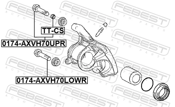 Guide Bolt, brake caliper 0174-AXVH70LOWR