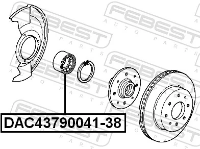 FEBEST DAC43790041-38 Wheel Bearing