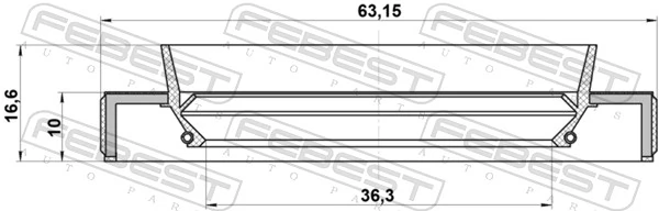 FEBEST 95HBY-38631017C Shaft Seal, drive shaft
