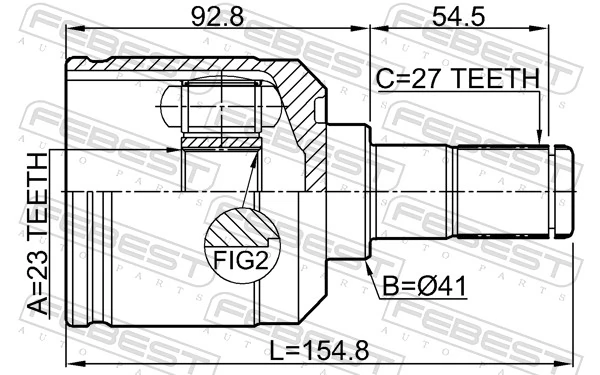 Joint Kit, drive shaft 1211-SANFEBBR