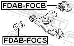 Mounting, control/trailing arm FDAB-FOCS