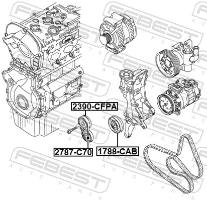Belt Tensioner, V-ribbed belt 2390-CFPA