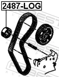 Tensioner Pulley, timing belt 2487-LOG