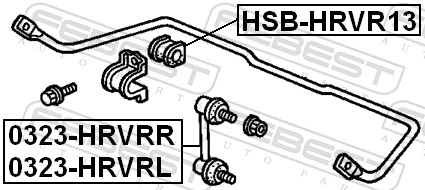 FEBEST HSB-HRVR13 Mounting, stabiliser bar
