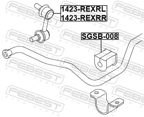 Link/Coupling Rod, stabiliser bar 1423-REXRR