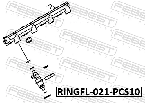 FEBEST RINGFL-021-PCS10 Seal Ring, injector