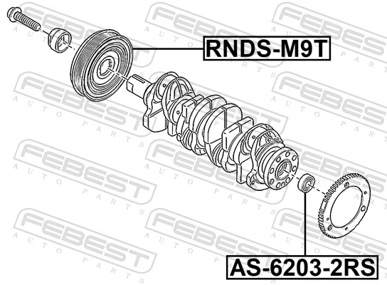 Belt Pulley, crankshaft RNDS-M9T