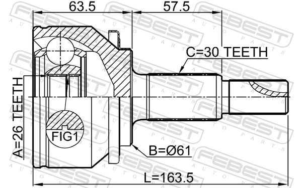 Joint Kit, drive shaft 0110-AXVH70