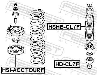 Protective Cap/Bellow, shock absorber HSHB-CL7F
