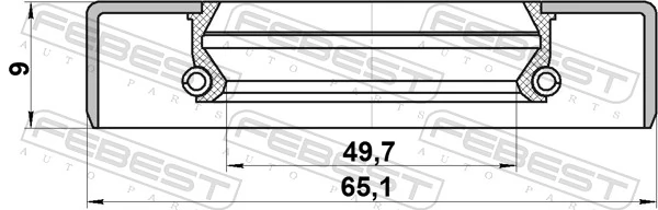 FEBEST 95GDY-51650909X Seal Ring, wheel hub