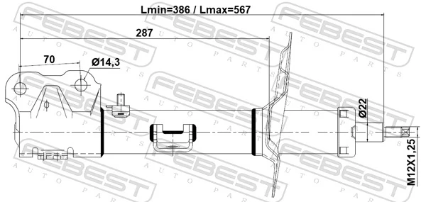 FEBEST 04110-005FL Shock Absorber