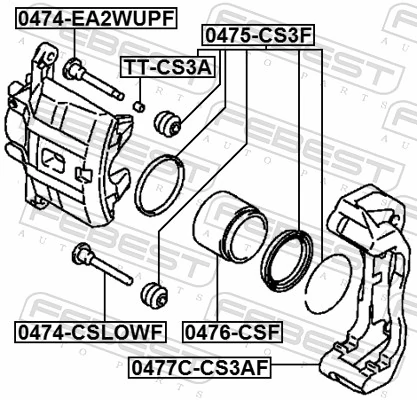 FEBEST 0474-EA2WUPF Guide Bolt, brake caliper