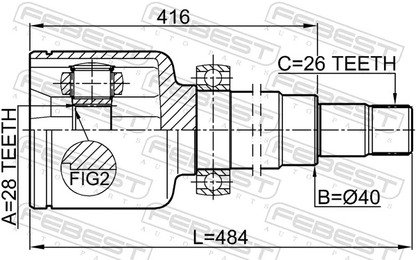 Joint Kit, drive shaft 2111-CA220RH