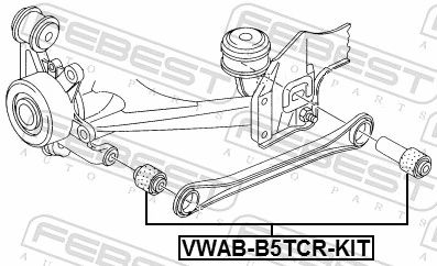 FEBEST VWAB-B5TCR-KIT Repair Kit, control arm