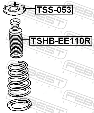 FEBEST TSHB-EE110R Protective Cap/Bellow, shock absorber
