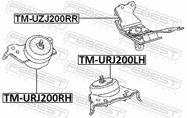 FEBEST TM-URJ200LH Mounting, engine