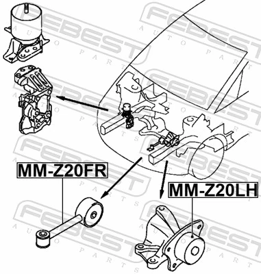 FEBEST MM-Z20LH Mounting, engine