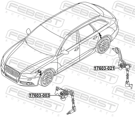 Sensor, headlight levelling 17603-003