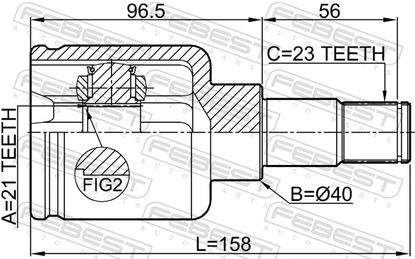 Joint Kit, drive shaft 2111-FUSMTLH