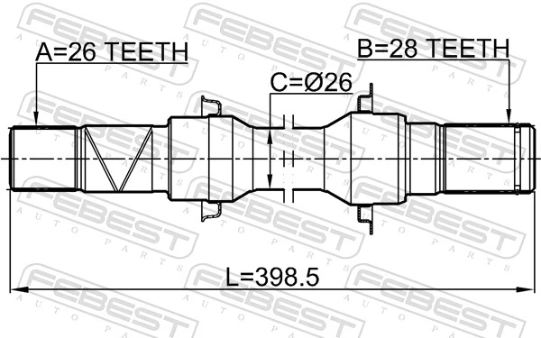 FEBEST 0512-M2ATRH Drive Shaft
