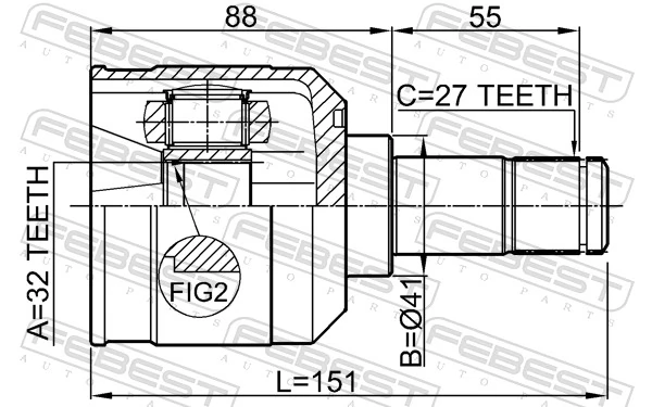 Joint Kit, drive shaft 0411-DJ24