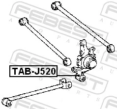 Mounting, control/trailing arm TAB-J520
