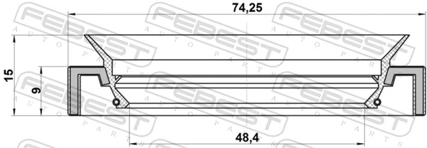 FEBEST 95HAY-50740915C Shaft Seal, drive shaft