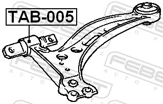 Mounting, control/trailing arm TAB-005