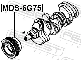 FEBEST MDS-6G75 Belt Pulley, crankshaft