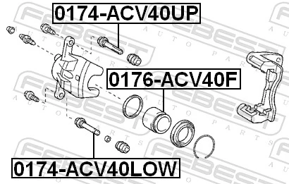 FEBEST 0174-ACV40LOW Guide Bolt, brake caliper