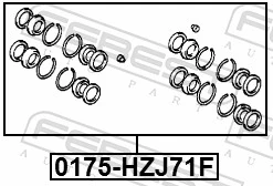 FEBEST 0175-HZJ71F Repair Kit, brake caliper