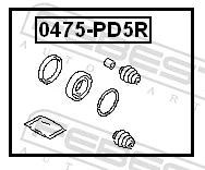 FEBEST 0475-PD5R Repair Kit, brake caliper