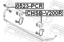 FEBEST CHSB-V200R Mounting, stabiliser bar