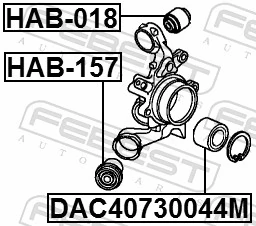 FEBEST DAC40730044M Wheel Bearing