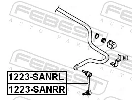 Link/Coupling Rod, stabiliser bar 1223-SANRL