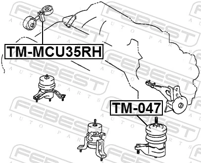 Mounting, engine TM-MCU35RH