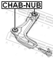 Mounting, control/trailing arm CHAB-NUB