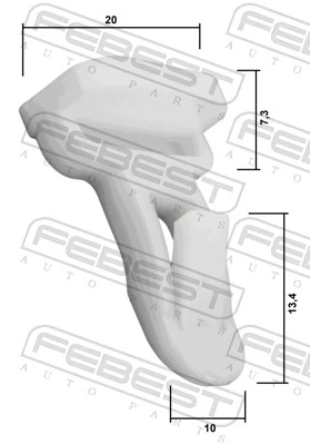 FEBEST 88570-100 Clip, trim/protection strip