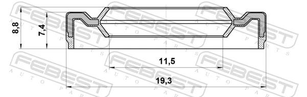 FEBEST 95DAY-13190709X Oil Seal, manual transmission