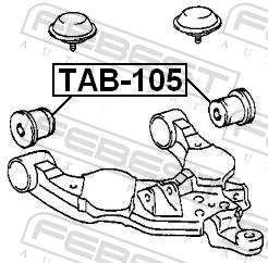 FEBEST TAB-105 Mounting, control/trailing arm