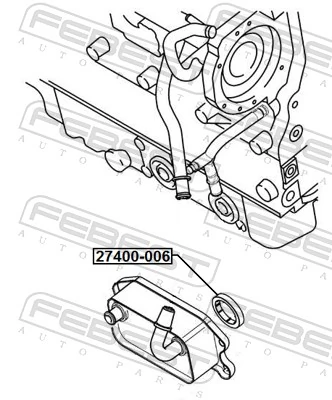 FEBEST 27400-006 Seal Ring, oil cooler (lubrication)