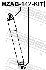 Mounting Kit, shock absorber MZAB-142-KIT