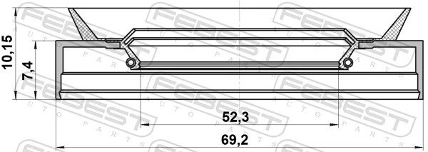 Seal Ring, wheel hub 95TBS-54690710X