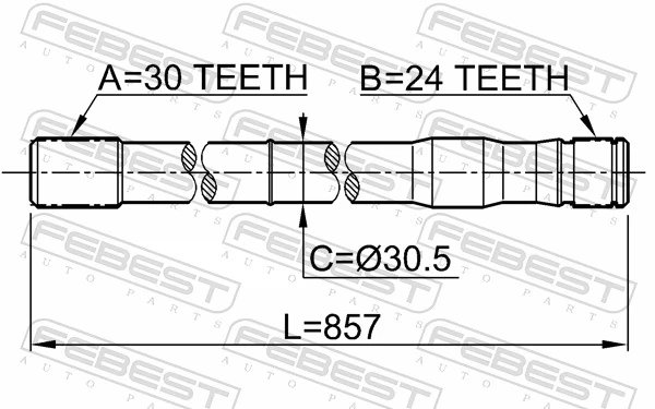 FEBEST 0112-LC80LH Drive Shaft