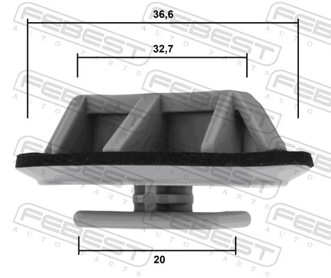 FEBEST 88570-138 Clip, trim/protection strip