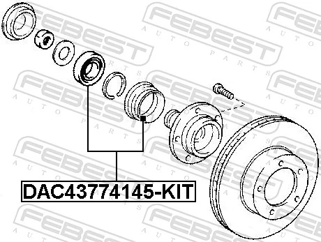 FEBEST DAC43774145-KIT Wheel Bearing