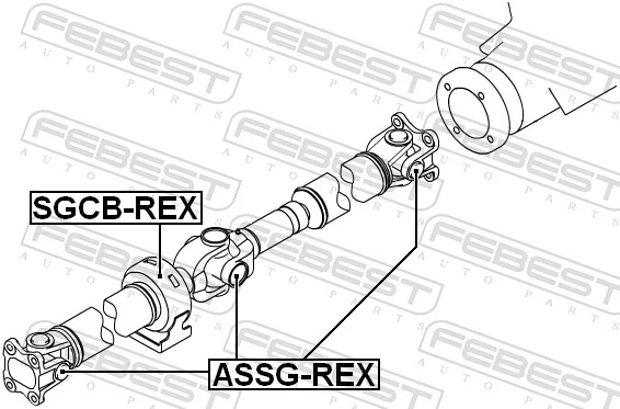 ジョイント、ドライブシャフト ASSG-REX