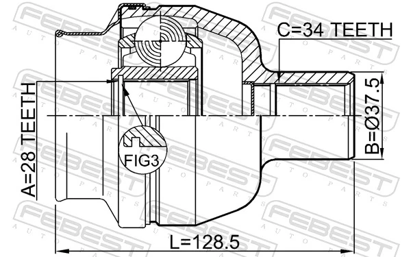 Joint Kit, drive shaft 1811-Z19DRH