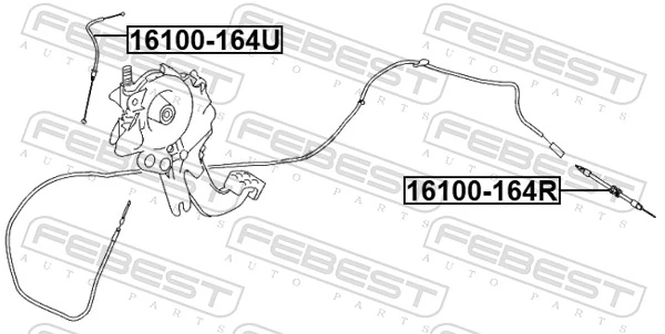 Cable Pull, parking brake 16100-164R