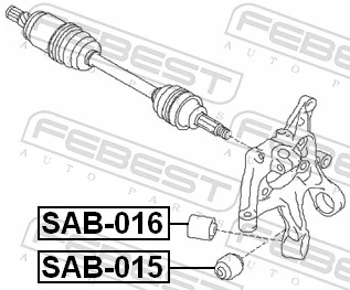 FEBEST SAB-016 Mounting, control/trailing arm